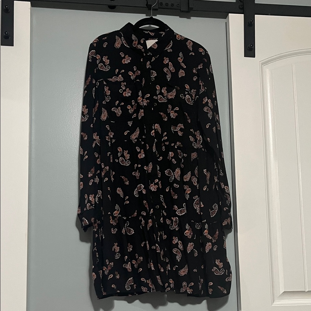 Floral Black Dress